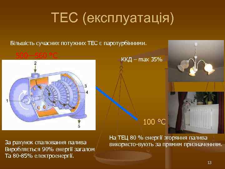     ТЕС (експлуатація) Більшість сучасних потужних ТЕС є паротурбінними. 500— 560