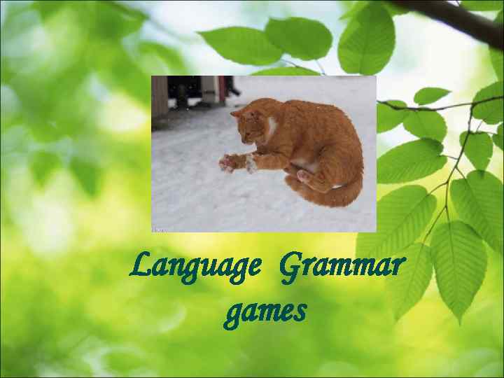 Language Grammar  games 