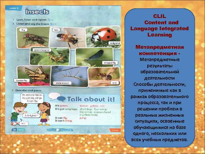 CLIL Content and Language Integrated Learning Метапредметная компетенция Метапредметные результаты образовательной деятельности Способы деятельности,