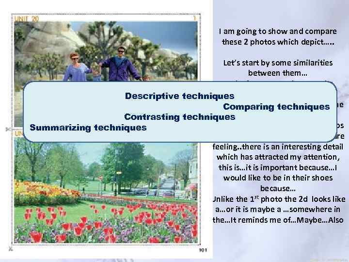 I am going to show and compare these 2 photos which depict…. . Let’s