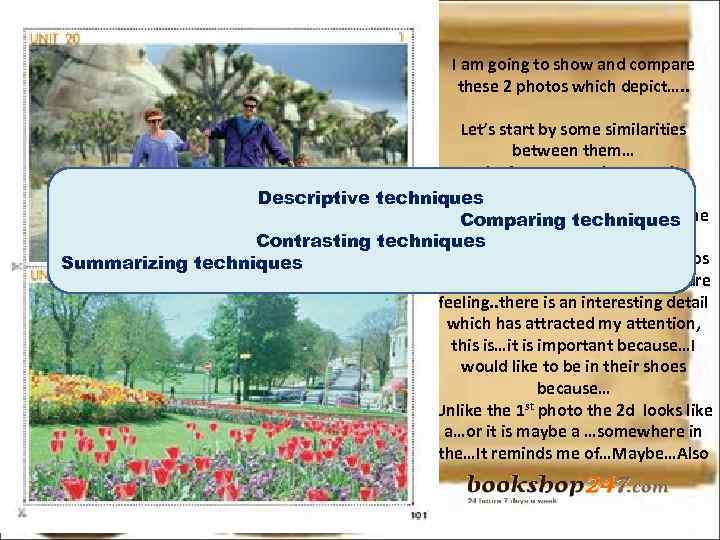 I am going to show and compare I am going to show and compare