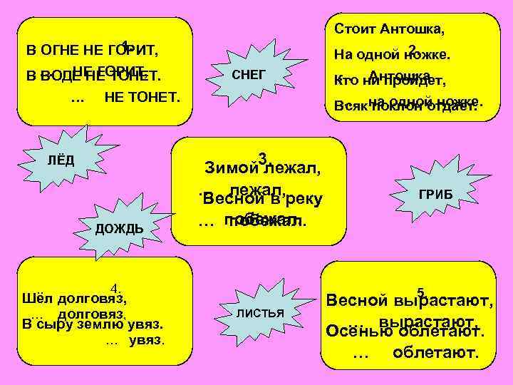        Стоит Антошка,   1. В ОГНЕ