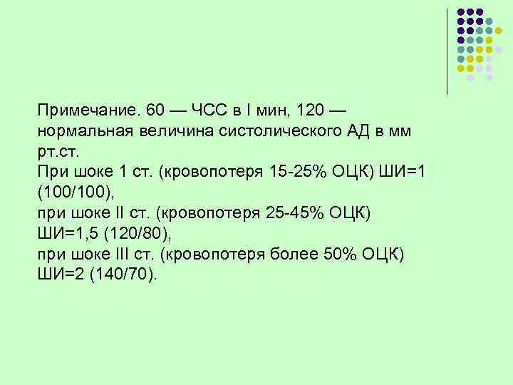 Примечание. 60 — ЧСС в I мин, 120 — нормальная величина систолического АД в