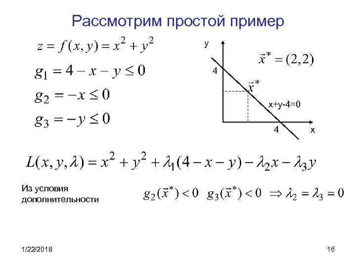   Рассмотрим простой пример      y   