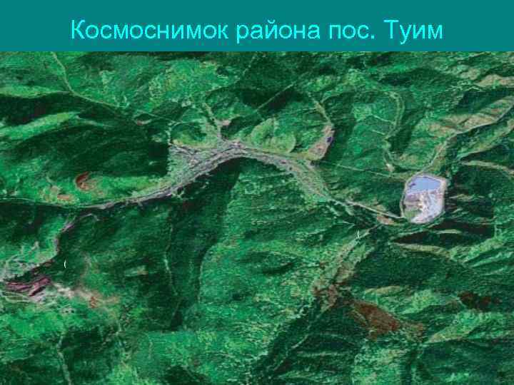 Космоснимок района пос. Туим 