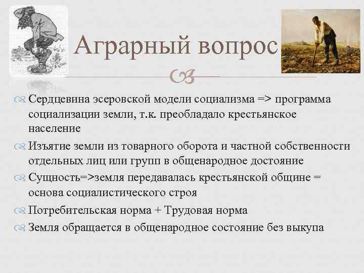 Закон о социализации земли. Эсеровская программа социализации земли. Социализация земли эсеры. Эсеры аграрный вопрос. Программа социализации земли эсеров.