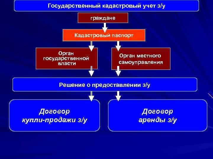  Государственный кадастровый учет з/у     граждане   Кадастровый паспорт