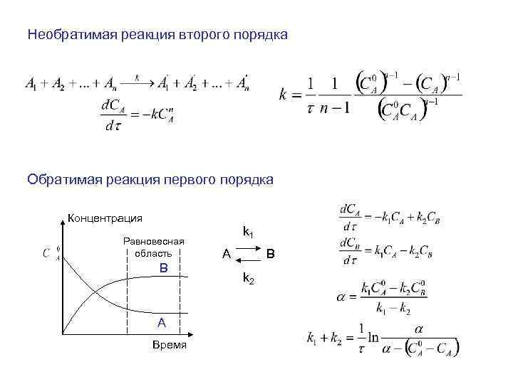 Реакция второго порядка уравнение скорости. Кинетика параллельных реакций первого порядка. Необратимая реакция 2 порядка. Кинетическое уравнение скорости реакции 1-го порядка. Скорость химической реакции второго порядка.