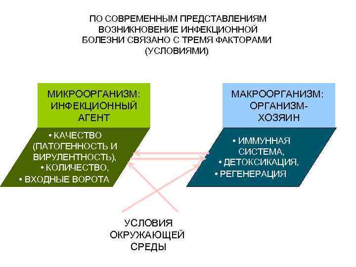   ПО СОВРЕМЕННЫМ ПРЕДСТАВЛЕНИЯМ    ВОЗНИКНОВЕНИЕ ИНФЕКЦИОННОЙ  БОЛЕЗНИ СВЯЗАНО С