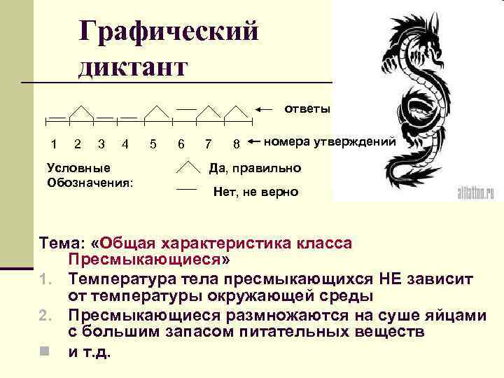 Графический диктант ответы 1 2 3 4 Условные Обозначения: 5 6 7 8 номера