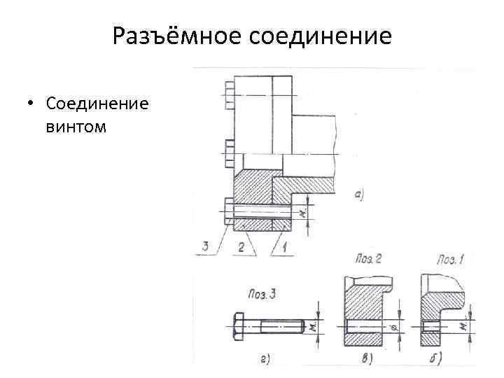  Разъёмное соединение • Соединение винтом 