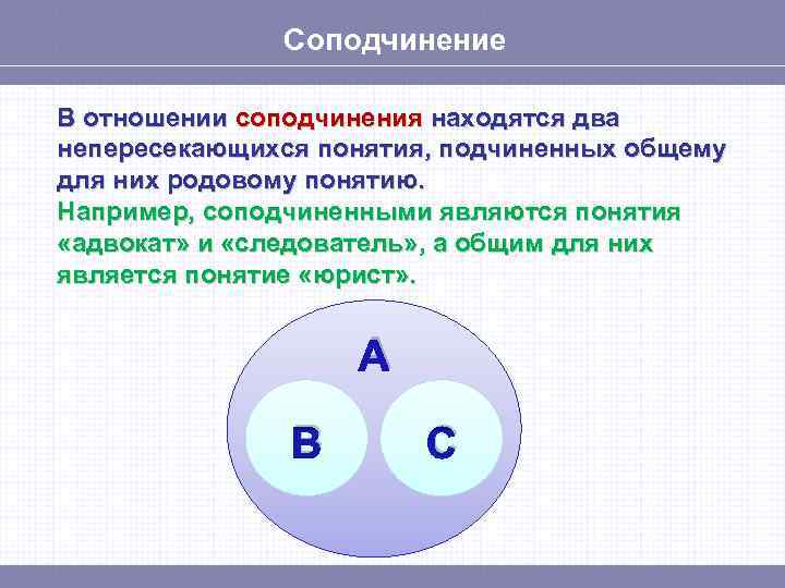 Общим для всех остальных является понятие