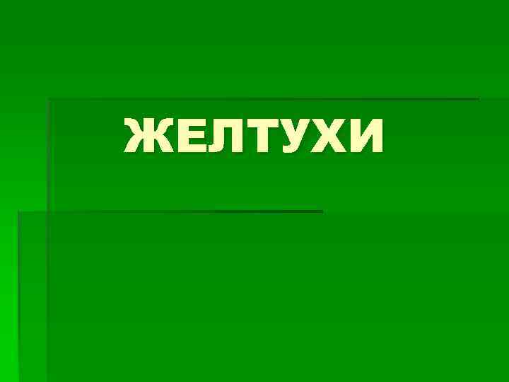 ЖЕЛТУХИ 
