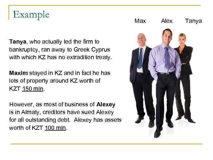 Example Max Alex Tanya, who actually led the Example Max Alex Tanya, who actually led the