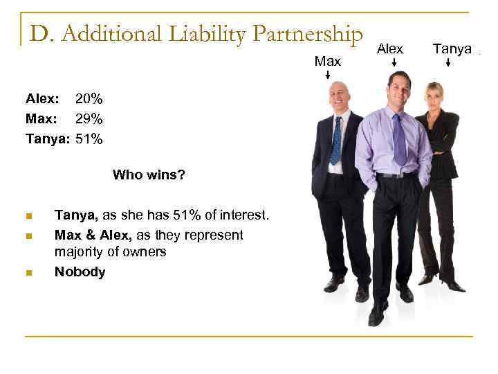 D. Additional Liability Partnership Alex Tanya D. Additional Liability Partnership Alex Tanya