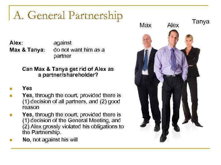 A. General Partnership Tanya Max A. General Partnership Tanya Max