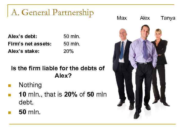 A. General Partnership Max Alex Tanya Alex’s A. General Partnership Max Alex Tanya Alex’s