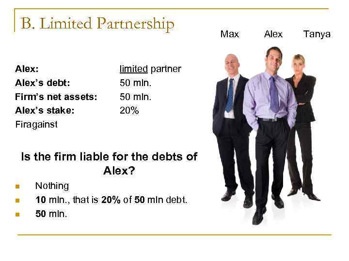 B. Limited Partnership Max Alex Tanya B. Limited Partnership Max Alex Tanya