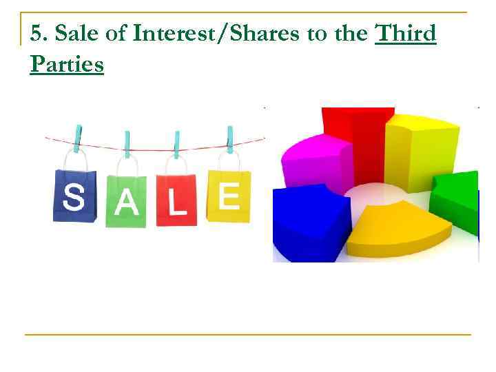 5. Sale of Interest/Shares to the Third Parties 5. Sale of Interest/Shares to the Third Parties