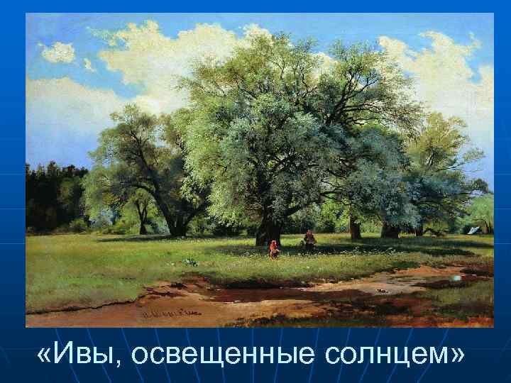  «Ивы, освещенные солнцем» 