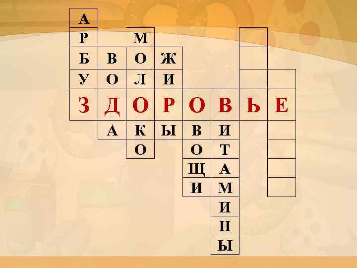 А Р М Б В О Ж У О Л И З Д О