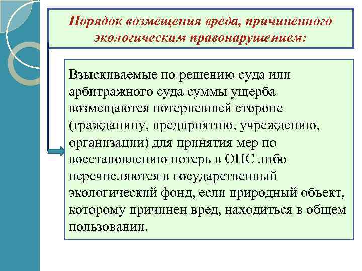 Порядок возмещения вреда. Возмещение вреда причиненного экологическим правонарушением. Формы возмещения вреда причиненного экологическим правонарушением. Возмещение вреда за экологические правонарушения.