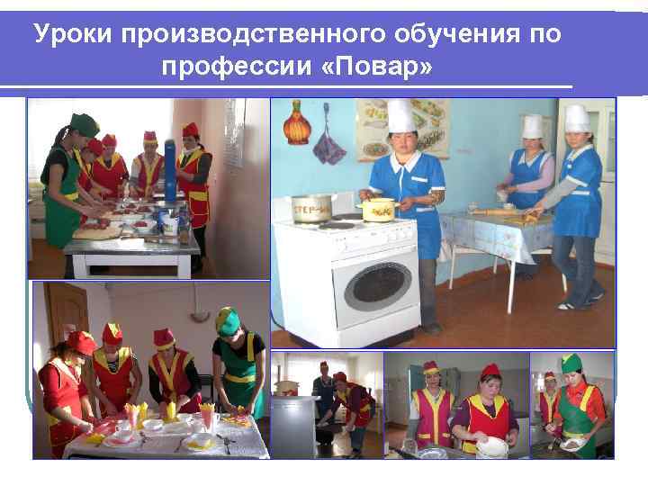 Уроки производственного обучения по профессии «Повар» 