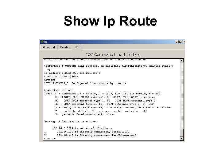Show Ip Route 