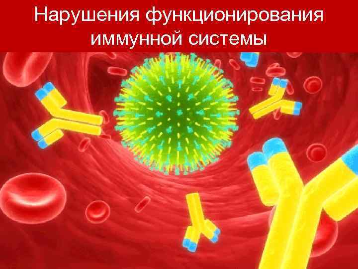   Нарушения функционирования   иммунной системы    