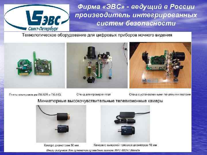 Фирма «ЭВС» - ведущий в России производитель интегрированных систем безопасности 