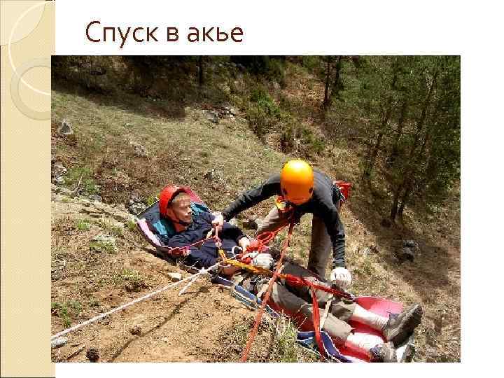 Спуск в акье 