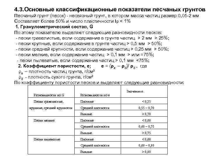 Показатели грунтов. Классификационные показатели грунтов. Песчаные грунты классификационные показатели. Классификационные показатели песчаных грунтов. Классификационные показатели глинистых грунтов.