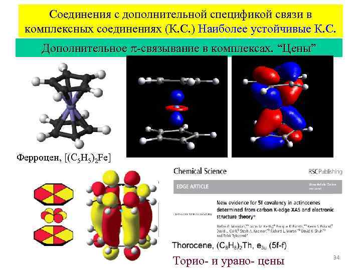 Соединения с дополнительной спецификой связи в комплексных соединениях (К. С. ) Наиболее Соединения с дополнительной спецификой связи в комплексных соединениях (К. С. ) Наиболее