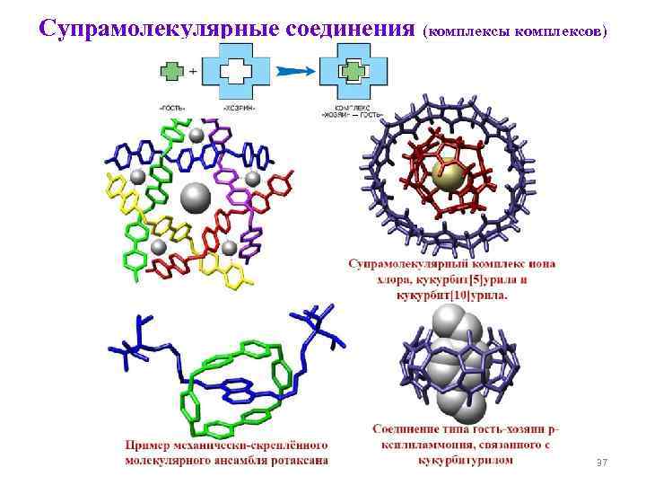 Супрамолекулярные соединения (комплексы комплексов) 37 Супрамолекулярные соединения (комплексы комплексов) 37