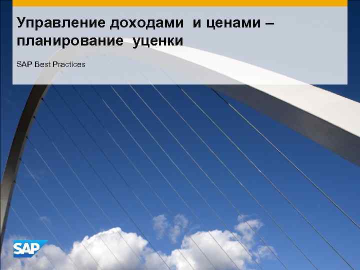 Управление доходами и ценами – планирование уценки SAP Best Practices 