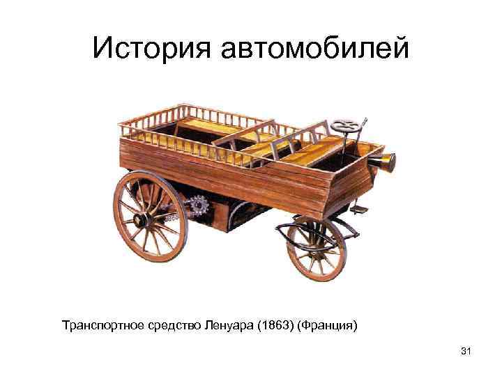   История автомобилей Транспортное средство Ленуара (1863) (Франция)     31
