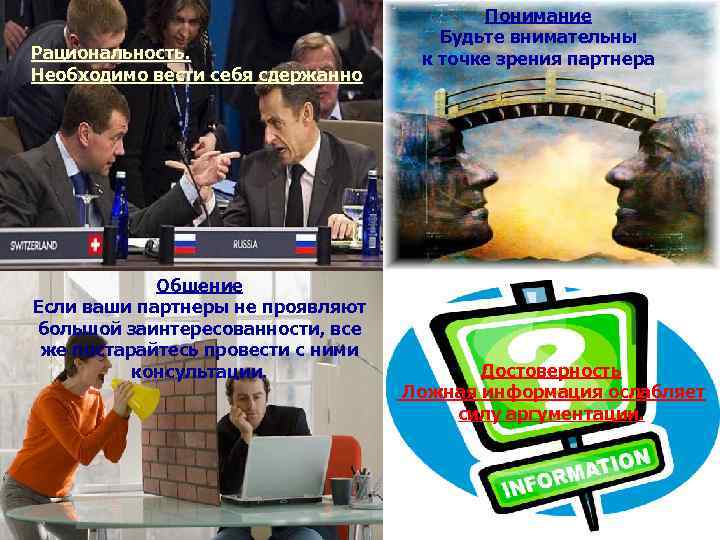        Понимание    Будьте внимательны Рациональность.