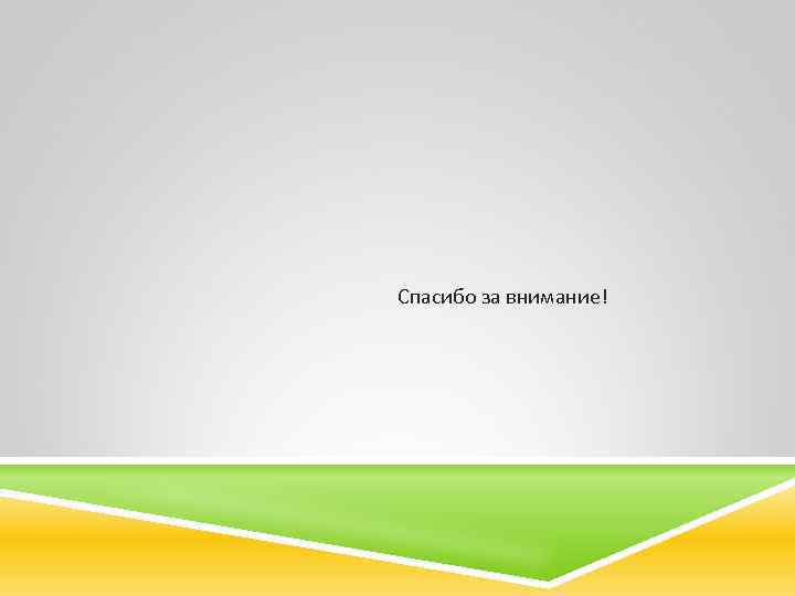 Спасибо за внимание! 