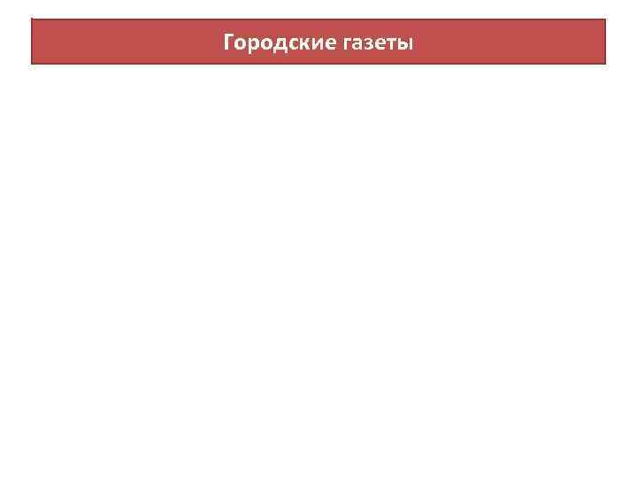Городские газеты 