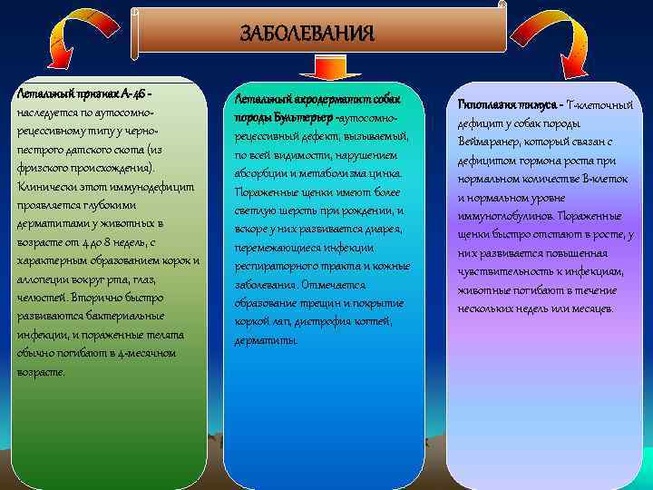      ЗАБОЛЕВАНИЯ Летальный признак А-46 -  Летальный акродерматит