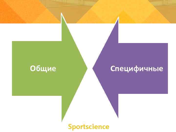 Общие   Специфичные   Sportsсience 