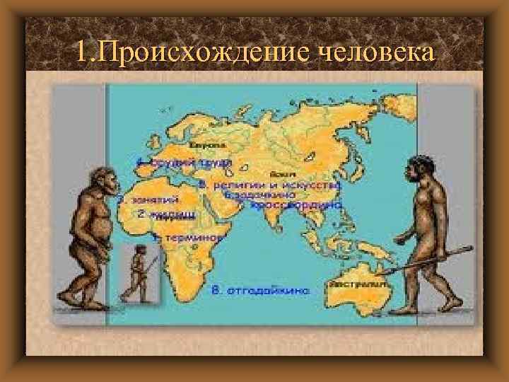 1. Происхождение человека 
