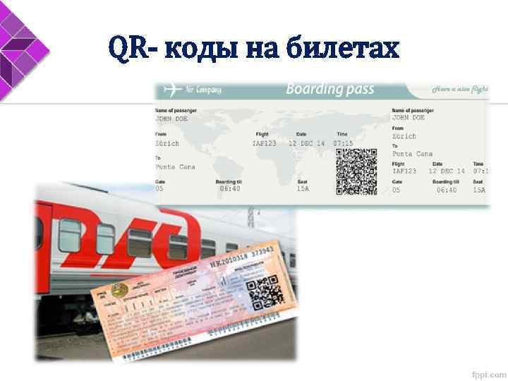 QR- коды на билетах 