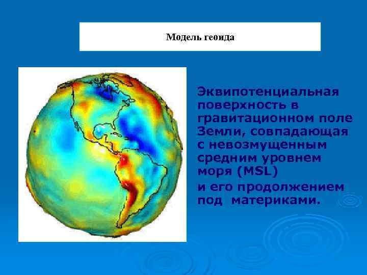 Гравитационное поле земли презентация