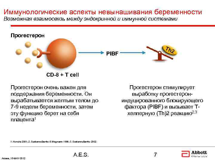  Иммунологические аспекты невынашивания беременности Возможная взаимосвязь между эндокринной и иммунной системами  