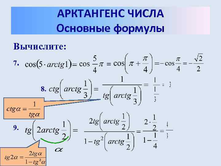 Уравнение tgx a презентация 10 класс алимов