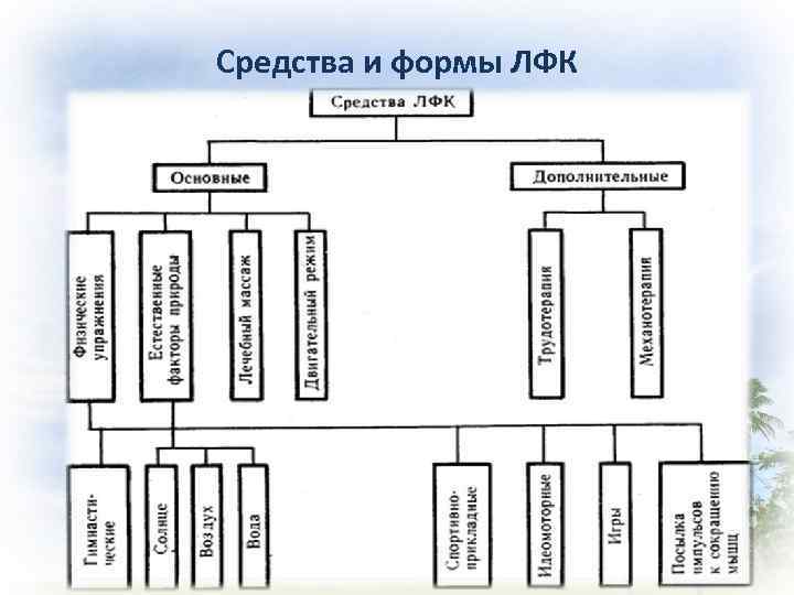 Средства и формы ЛФК 