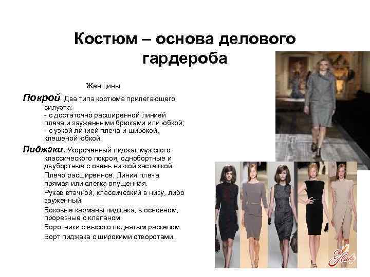    Костюм – основа делового     гардероба  