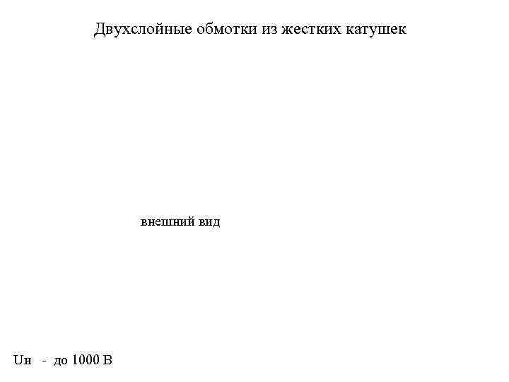   Двухслойные обмотки из жестких катушек     внешний вид Uн