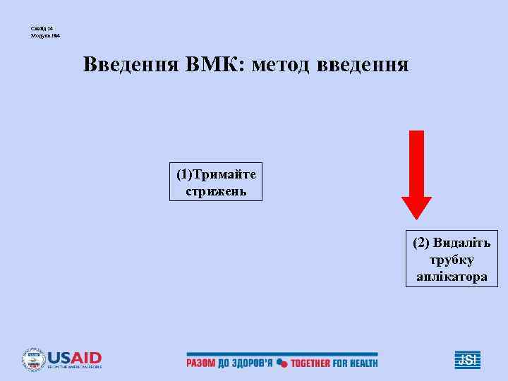 Слайд 14 Модуль № 4 Введення ВМК: метод введення Слайд 14 Модуль № 4 Введення ВМК: метод введення